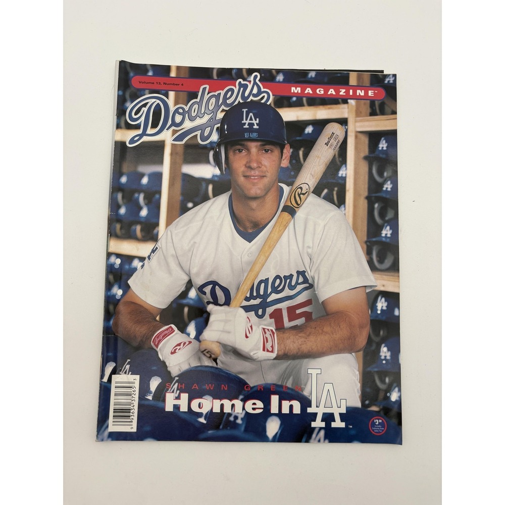 Los Angeles Dodgers Program Shawn Green MLB Baseball One Size Blue Magazine‎